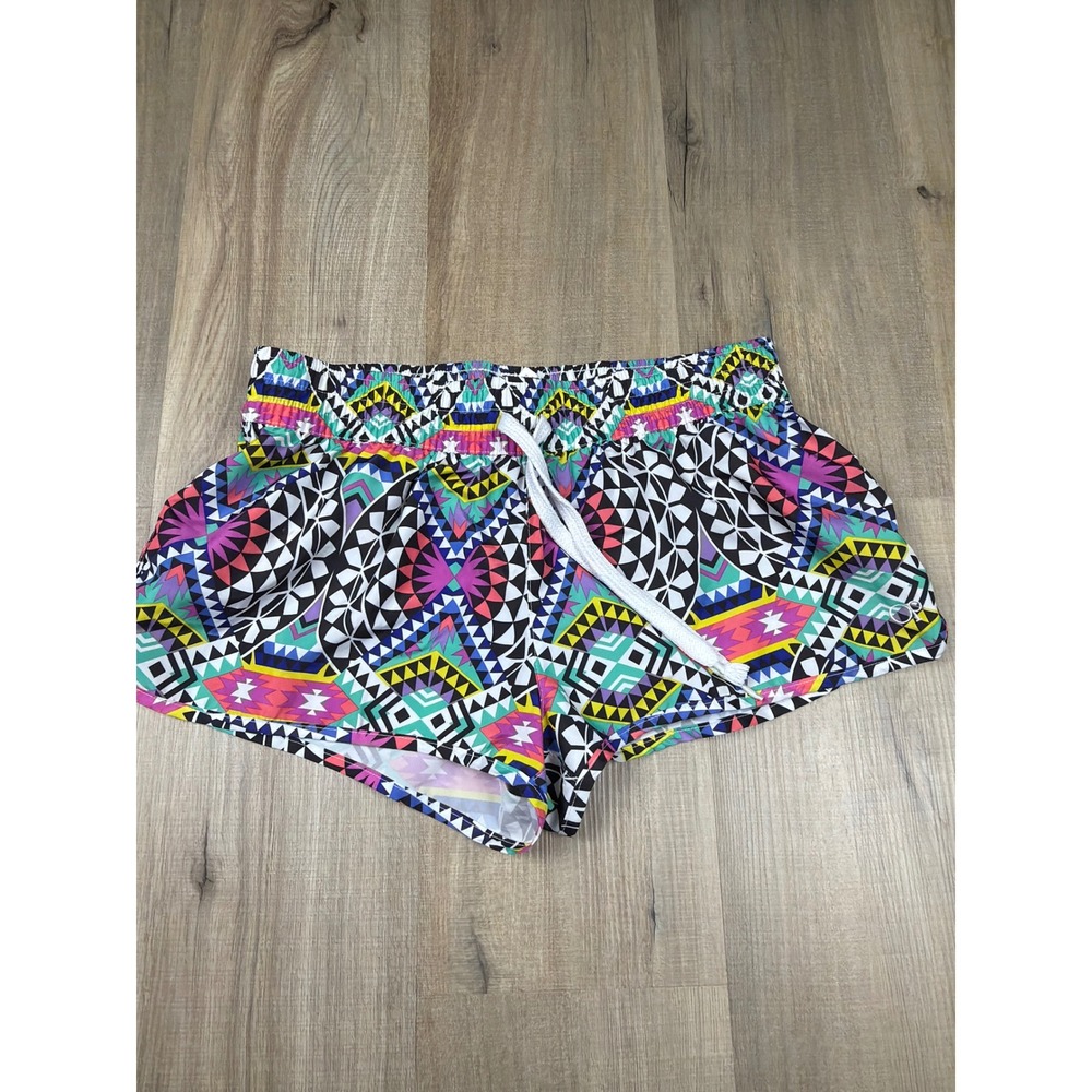 OP Ocean Pacific‎ Women Geometric Tribal Board Shorts Multicolor Small Y2K